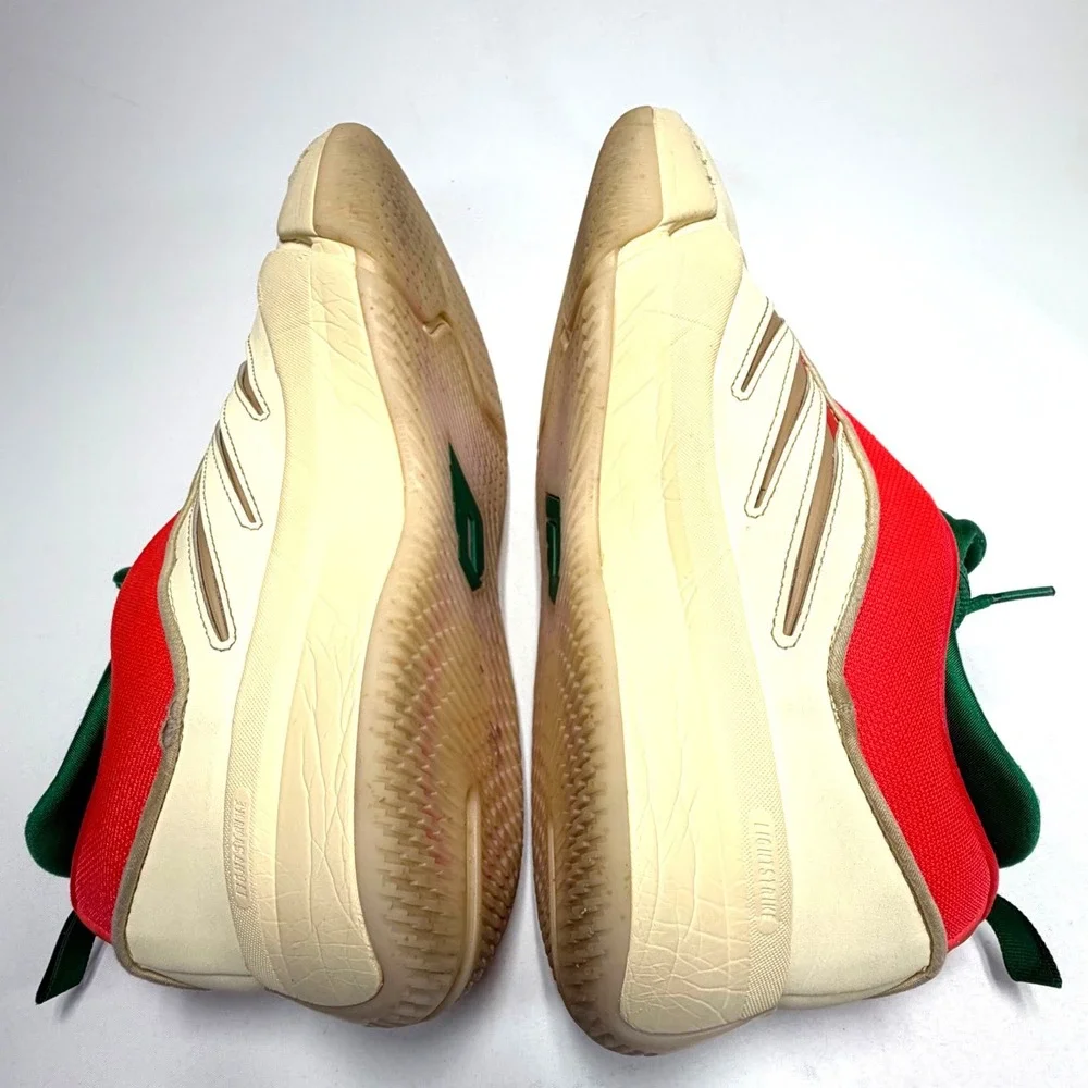 Adidas Dame Basketball Shoes‎ Mens 12 Red Green Cream Sneakers
